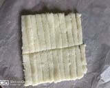 A picture of step 5 of Sooji fries (French fries without potatoes).