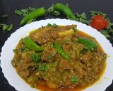 A picture of step 8 of Giya tori gosht(Sponge gourd with mutton).