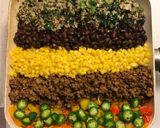 A picture of step 4 of Vegan Burrito Bowl Stuffed Peppers.