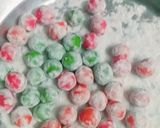 A picture of step 2 of Ping pong rice balls in coconut milk.