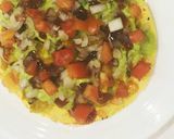 A picture of step 3 of Papad chaat पापड़ चाट.