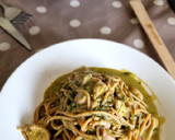 Foto del paso 5 de la receta: Spagetti- cremoso de pesto con pollo y Bacon