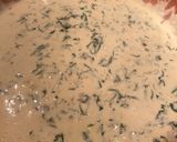 A picture of step 4 of Pork chops with lemon garlic and spinach cream pasta.