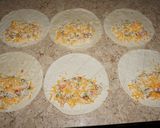 A picture of step 3 of Albacore Pea Chimichanga Salad.