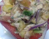 Foto del paso 3 de la receta: Pimiento Morrón relleno con ceviche de atún