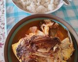 Foto langkah ke 3 dari resep Kepala ikan masak santan pedas.