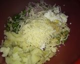 A picture of step 2 of Cheesy rice bolls.