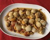 Une image de l'étape 8 de Noix de saint Jacques à l'ail, tomate et citron confit.