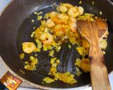 A picture of step 2 of Iranian Shrimp Rice.