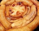 Une image de l'étape 3 de Tarte tatin banane ananas Victoria fondant au chocolat noir.
