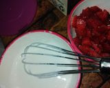 A picture of step 2 of Strawberry dessert with whipped cream.