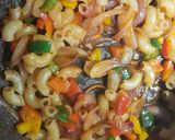 A picture of step 6 of Masala Macaroni-Desi Tadka.