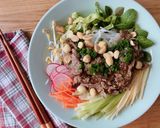 Hình bước làm 6 của món Bún Trộn Bò Xào Sả (Bún Bò Xào Nam Bộ)