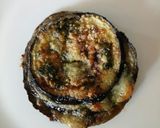 A picture of step 5 of Aubergine and pesto stack.