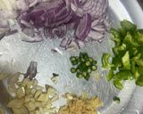 A picture of step 3 of Veg Manchurian.