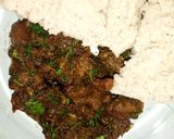A picture of step 5 of Wet fried pork.
