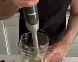 A picture of step 3 of Pasta with Zucchini Pesto.