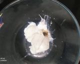 A picture of step 3 of Eggless vanilla pastry cake.