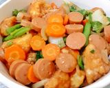 Foto langkah ke 7 dari resep Sapo Tahu Sosis.