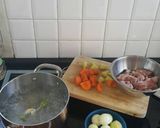 A picture of step 1 of Simple Chicken Soup.