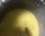 A picture of step 5 of Rawa kesari or Kesari Bhat.