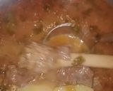 A picture of step 4 of Aloo gosht.