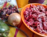 Foto langkah ke 1 dari resep Domba Tumis Paprika.