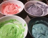 A picture of step 3 of Unicorn Tie Dye Cake.