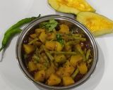 A picture of step 6 of Pumpkin guvar sabji.