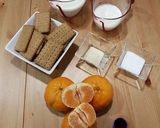 Foto del paso 1 de la receta Panna cotta de mandarina y galletas!