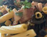 Une image de l'étape 1 de Pâtes au lard parfumés.