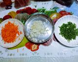 A picture of step 1 of Healthy tricolor vegetable salad with Indian National Flag Tirang.