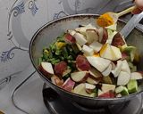 A picture of step 3 of Puri temple style Besara recipe.