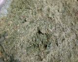 A picture of step 6 of Curry leaves podi.
