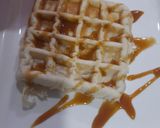 A picture of step 4 of 10 mins breakfast Lotus waffles for sunny days.