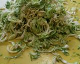 A picture of step 1 of Brussels Sprouts Salad.