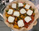 Une image de l'étape 17 de Tarte filo, oignon, chèvre et poivrons tricolores.