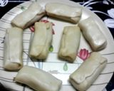 A picture of step 2 of Indian potato cigar rolls.