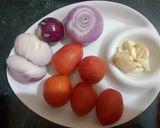 A picture of step 1 of Shahi paneer.