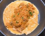 A picture of step 7 of Omurice.