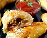 عکس مرحله 5 از دستور پیراشکی قارچ و گوشت کره ای🥐