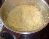 A picture of step 8 of Mexican Chicken with savoury rice.