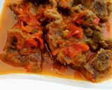 A picture of step 3 of Rago meat pepper soup.