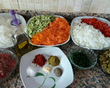 Foto del paso 1 de la receta: Mini mhancha salada con verduras y carne picada