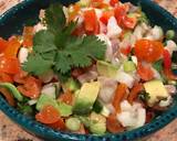 Ceviche with avocado, cherry tomatoes and spring onions recipe step 5 photo