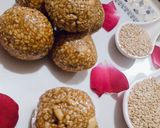 A picture of step 5 of Sesame Peanuts ladoo.