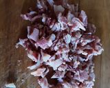A picture of step 1 of Sig's onion & bacon wooden spoon bread.
