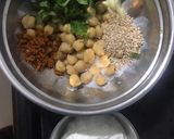 A picture of step 1 of Hummus with lavash.