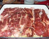 Burgonya ágyon sült tarja megspékelve 🥓 recept fázis 1 fotója