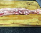A picture of step 1 of Crispy Pork Rashers with Sticky jasmine rice.